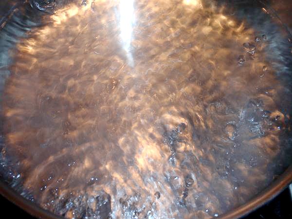 boiling water